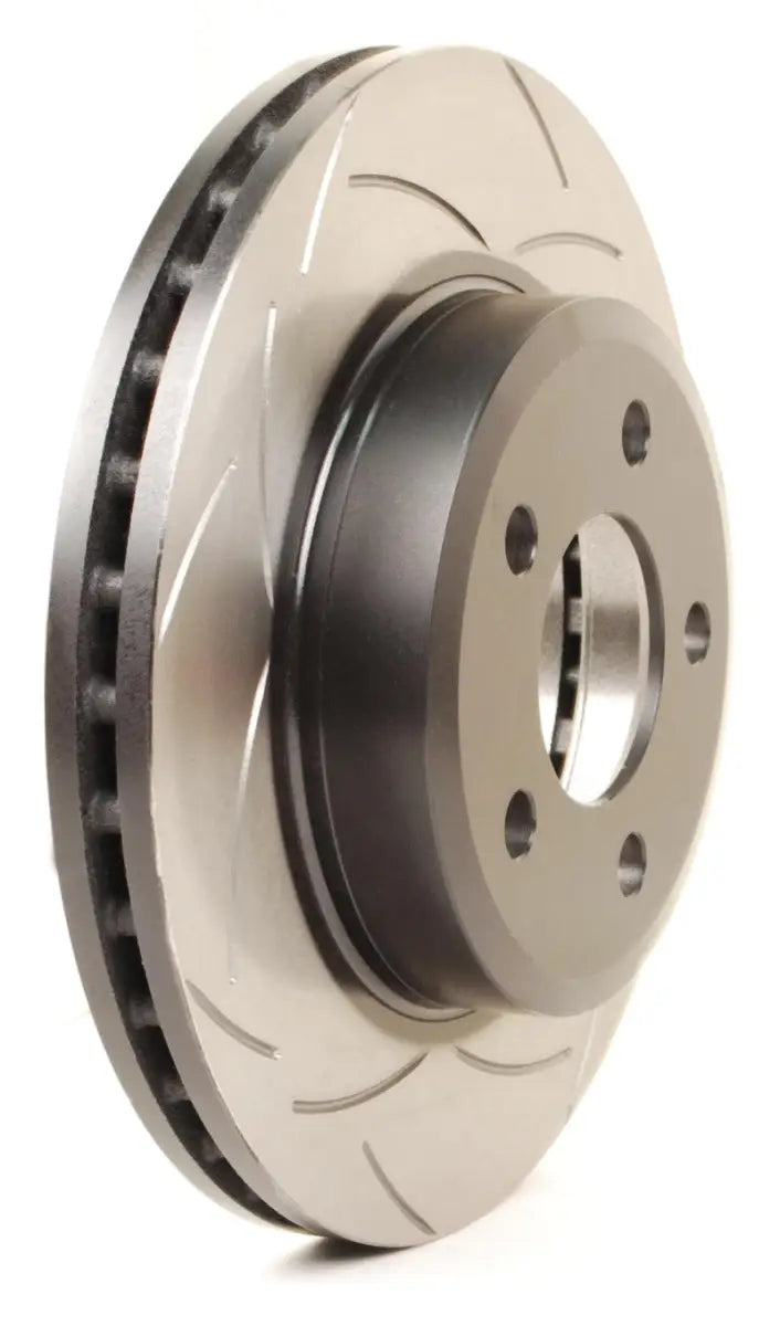 DBA Pontiac GTO rear slotted street series rotor with Brembo GT-R silver slotted design