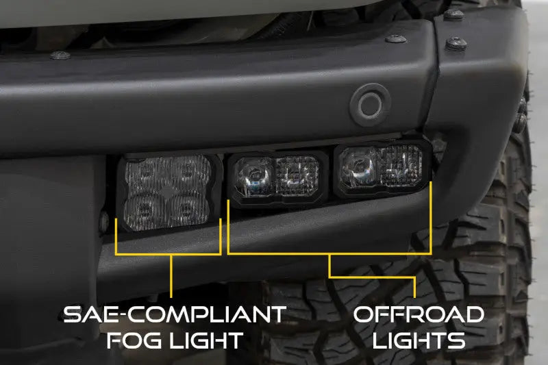 Diode Dynamics 21-Up Ford Bronco Stage Series Fog Pocket Kit - White Sport - DD7178