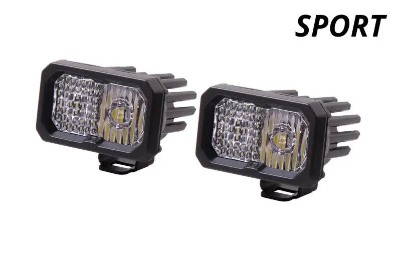 Diode Dynamics Stage Series 2 In LED Pod Sport - White Flood Standard RBL (Pair) - DD6394P