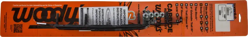 Black windshield wiper blade with hardware on orange card for DS6-8250 Dooly Carbide Runner