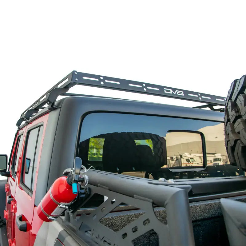 DV8 Offroad 07-18 Jeep Wrangler JK 4 DR / JL 2 & JT / 18 + Gladiator Roof Rack - Truck Automotive