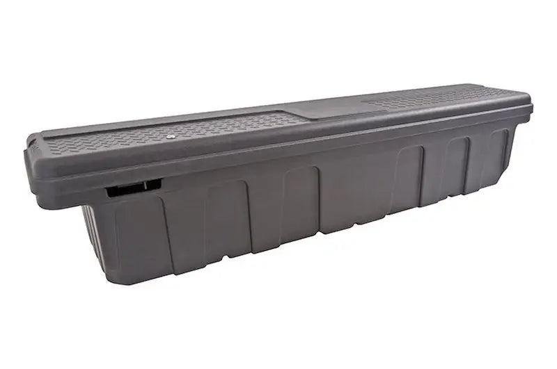 Dark gray Dee Zee DZ6170P tool box with textured lid and ribbed sides