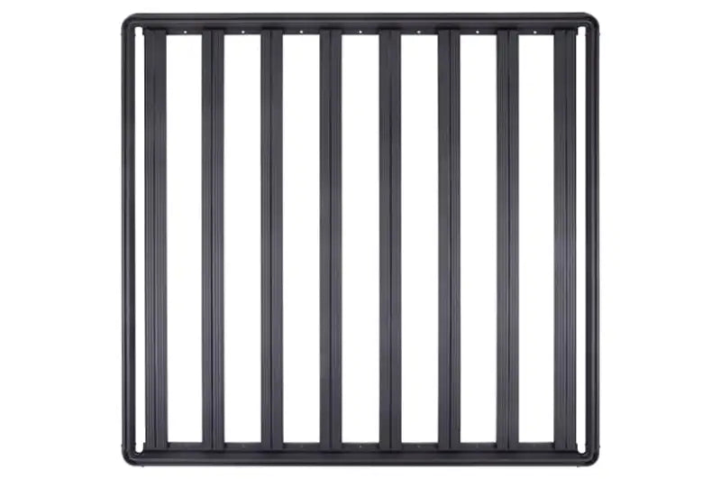 Black metal roof rack on DZ7365065HP Dee Zee Hex Platform 65x65 wide and long