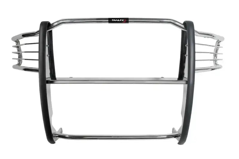 Chrome and black grille guard for Ford F150 E0043S Trailfx Grille Guard Pss