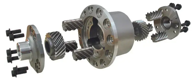 Exploded view of a differential assembly.