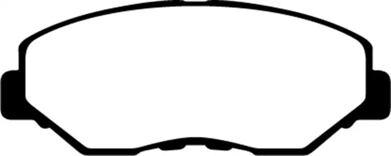 Brake pad outline for Honda CR-V with thermic black coating on EBC Greenstuff fronts