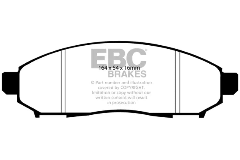 EBC 05 + Nissan Frontier 2.5 2WD Ultimax2 Front Brake Pads - Truck & Automotive