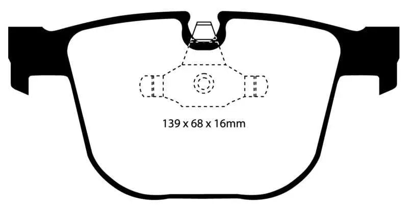 EBC EBC 08-10 BMW M3 4.0 (E90) Yellowstuff Rear Brake Pads