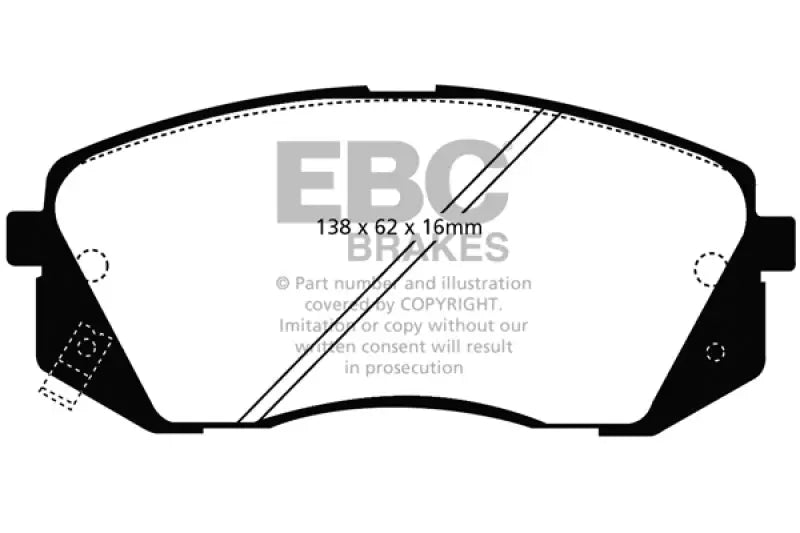 EBC 10-15 Hyundai Tucson 2.0 AWD Ultimax2 Front Brake Pads - Truck & Automotive