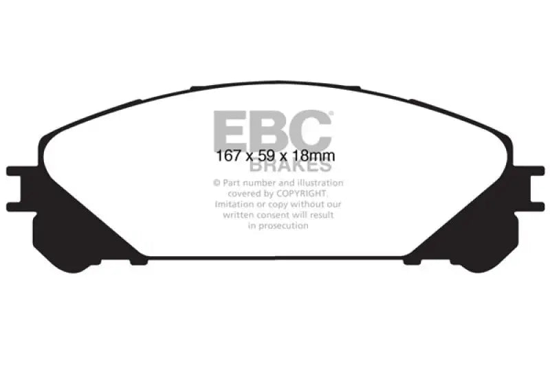EBC 10 + Lexus RX350 3.5 (Japan) Extra Duty Front Brake Pads - Truck & Automotive