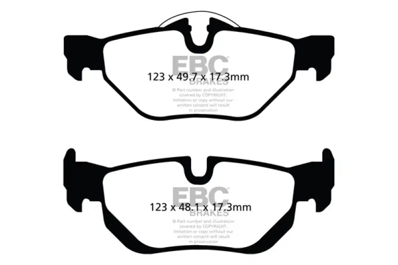 EBC 13+ BMW X1 2.0 Turbo (28i) Ultimax2 Rear Brake Pads - UD1267