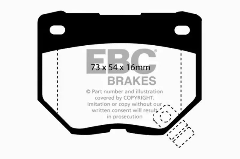 EBC 89-95 Nissan Skyline (R32) 2.6 Twin Turbo GT-R Yellowstuff Rear Brake Pads - Truck & Automotive