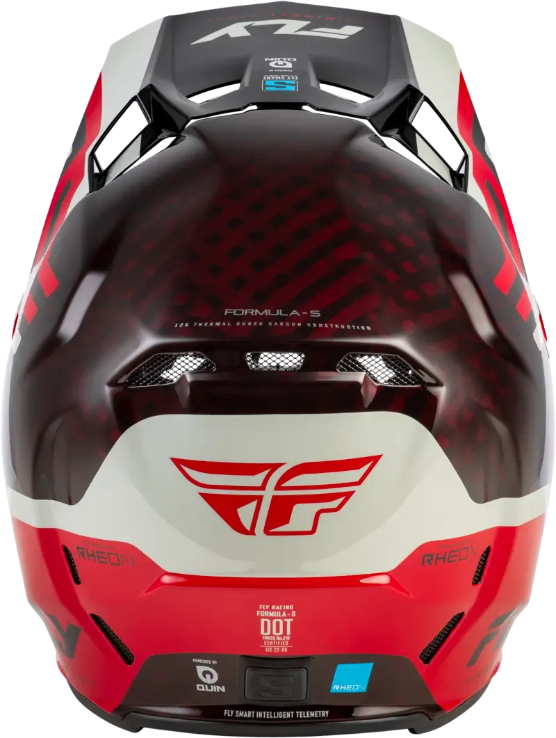 Yth Formula S Carbon Byte Hlmt Red Carbon/Red/Grey Yl - FLY RACING