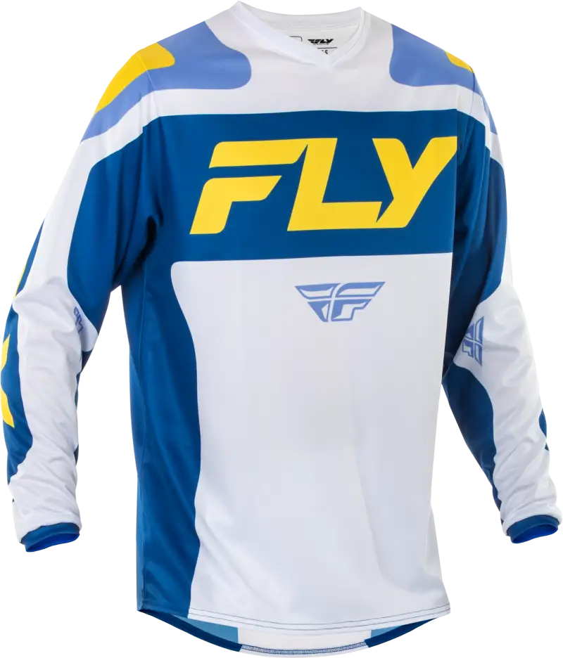 F 16 Jersey White/Dark Blue/Yellow 4x