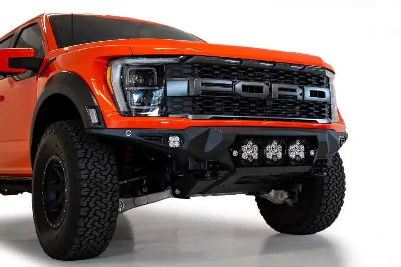 Addictive Desert Designs F210014100103 Addictive Desert Designs 2021+ Ford Raptor Bomber Front Bumper w/ 3 Baja Designs LP6 Light Mounts