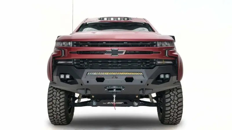 Fab Fours CS19-X4051-1 2019 Chevy 1500 Matrix Front Bumper rugged design, premium materials, unmatched protection, bold front end, no modifications, Elevate Your Chevy 1500.