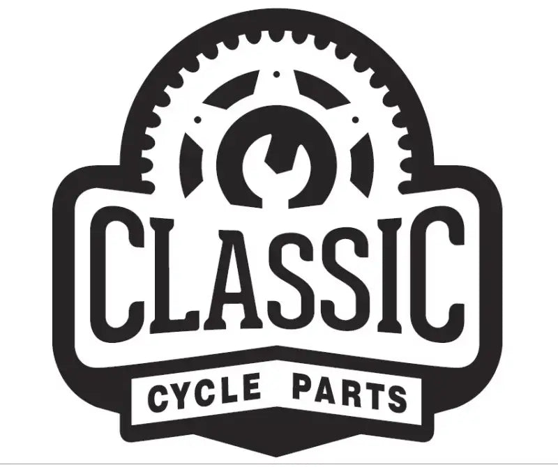 Classic cycle parts logo on FB102-1 Lindby Engine Guard for FLH Touring 97-Up