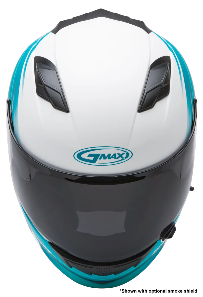 Ff 98 Full Face Osmosis Helmet Matte Wht/Teal/Grey Md