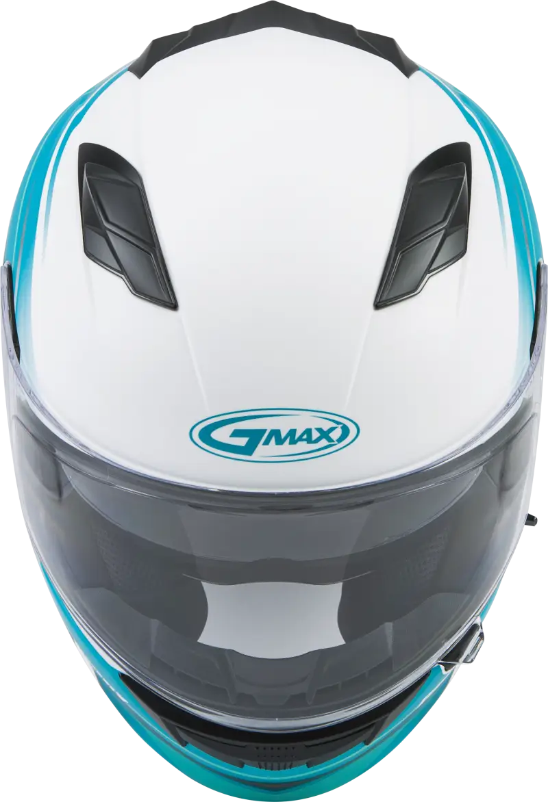 Ff 98 Full Face Osmosis Helmet Matte Wht/Teal/Grey Md