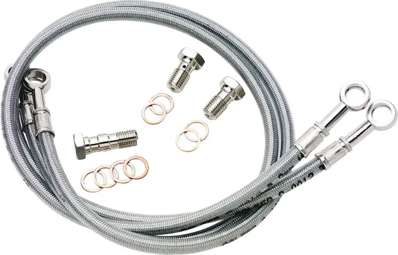 Braided steel FK003D529-2 brake line with banjo fittings for Yamaha motorcycle front brake system