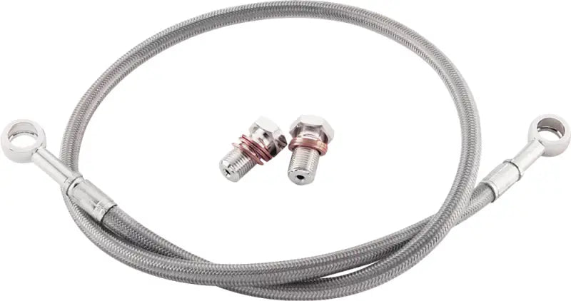 Braided steel FK003D739-1 brake line with banjo fittings for Honda bikes