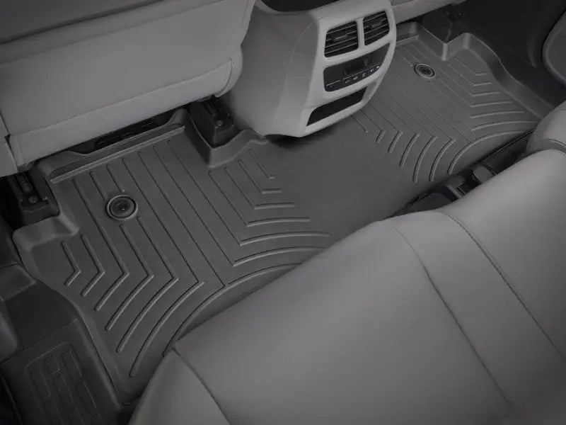 Floor Liner Molded Fit; With Channels And Reservoir To Direct Hold Fluids Applied WeatherTech Logo; Black;