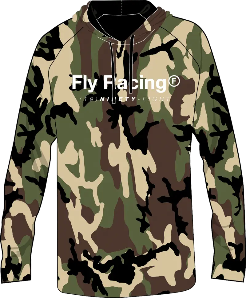 Fly Trademark Hoodie Army Camo Lg