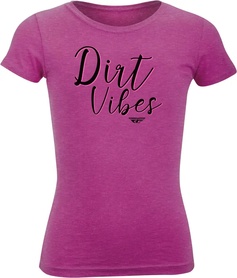 Girl'S Fly Dirt Vibes Tee Raspberry Yl