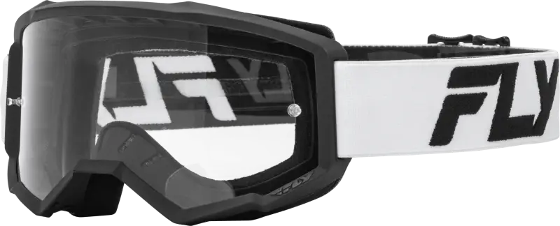 Focus Goggle White/Black W/ Clear Lens
