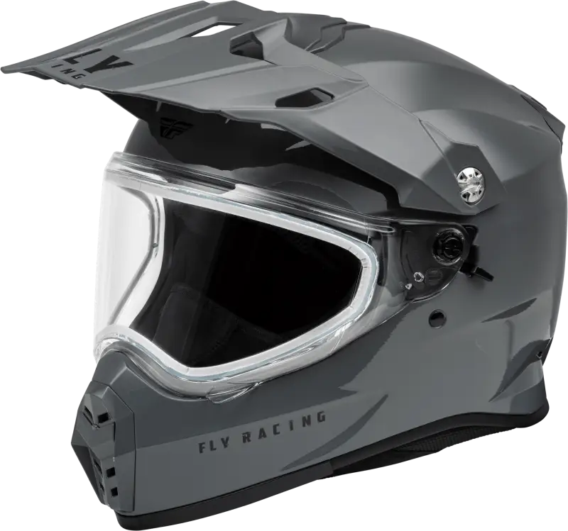 Trekker Cw Solid Helmet Dual Shld Grey Xs