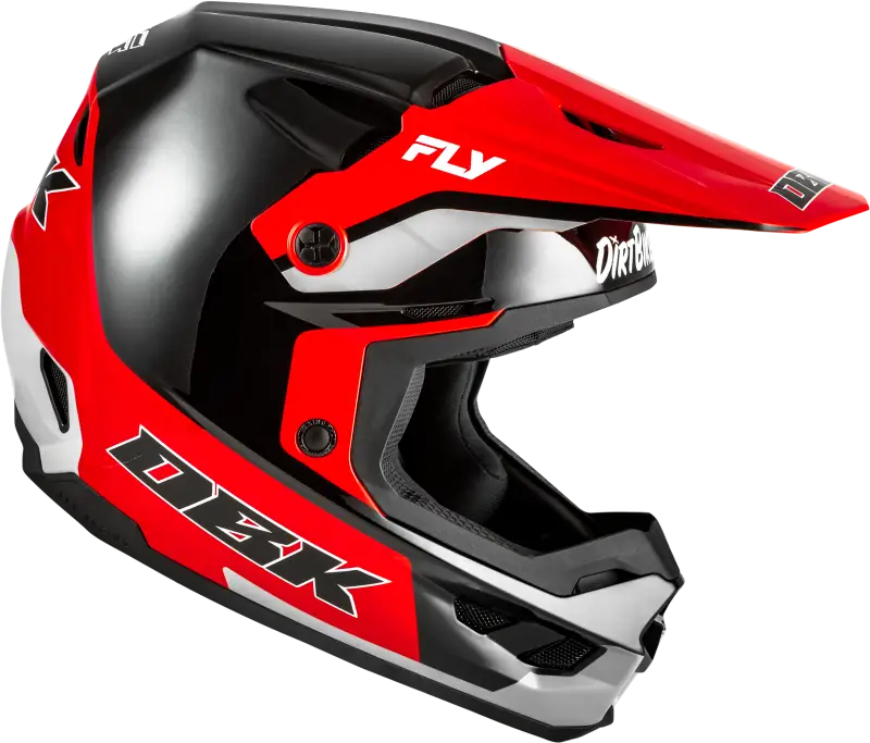 Kinetic Dbk Helmet Black/Red/Grey Sm - FLY RACING