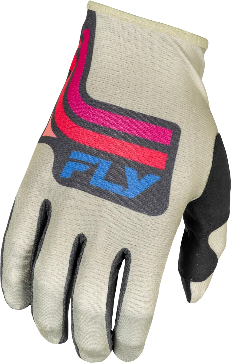 FLY RACING Youth Lite Vice Gloves - Light Grey/Pink/Coral (Part Number: 378-714YS) - FLY RACING
