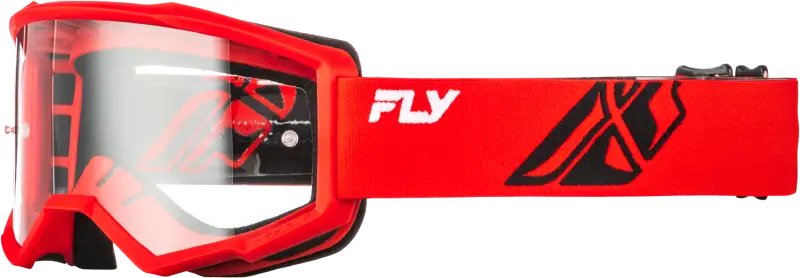 Focus Goggle Red/Black W/ Clear Lens - FLY RACING
