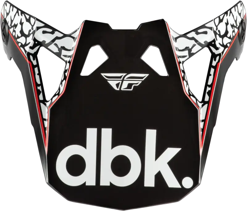 Formula Cp Dbk Visor Black/White/Red Yl Lg - FLY RACING