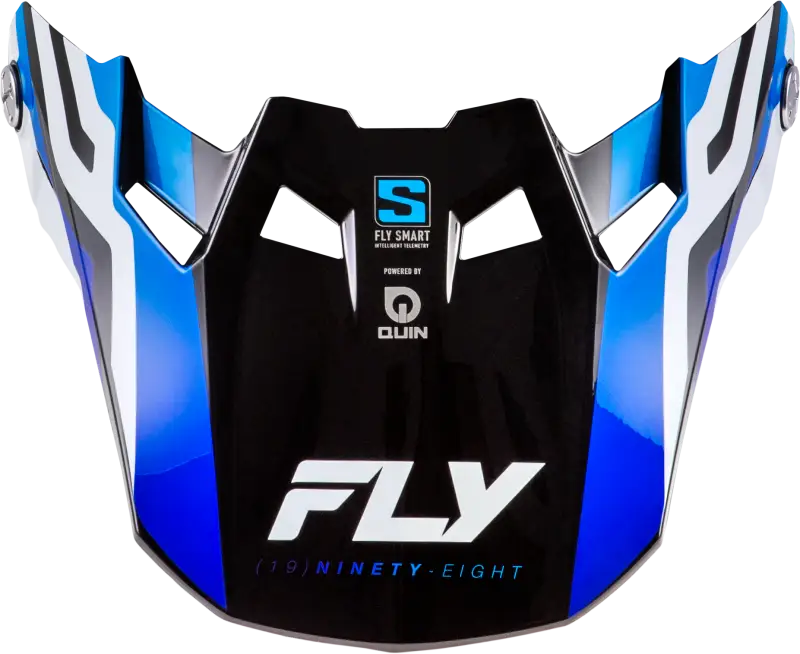 Formula S Carbon Byte Visor Blue Carbon/Blue/White Md/Lg - FLY RACING
