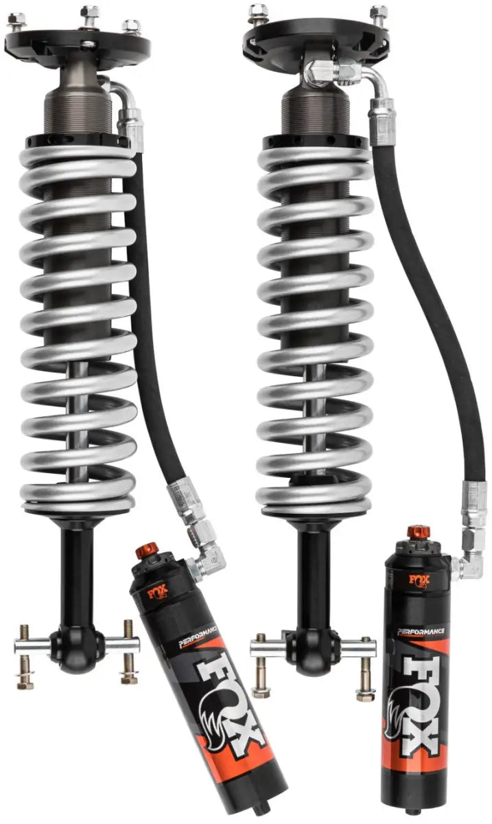 FOX Performance Elite Series 2.5 Coilover for Ram 1500, Silverado 1500, and Sierra 1500, 6in R/R Front Lift, with performance-enhancing off-road tech.