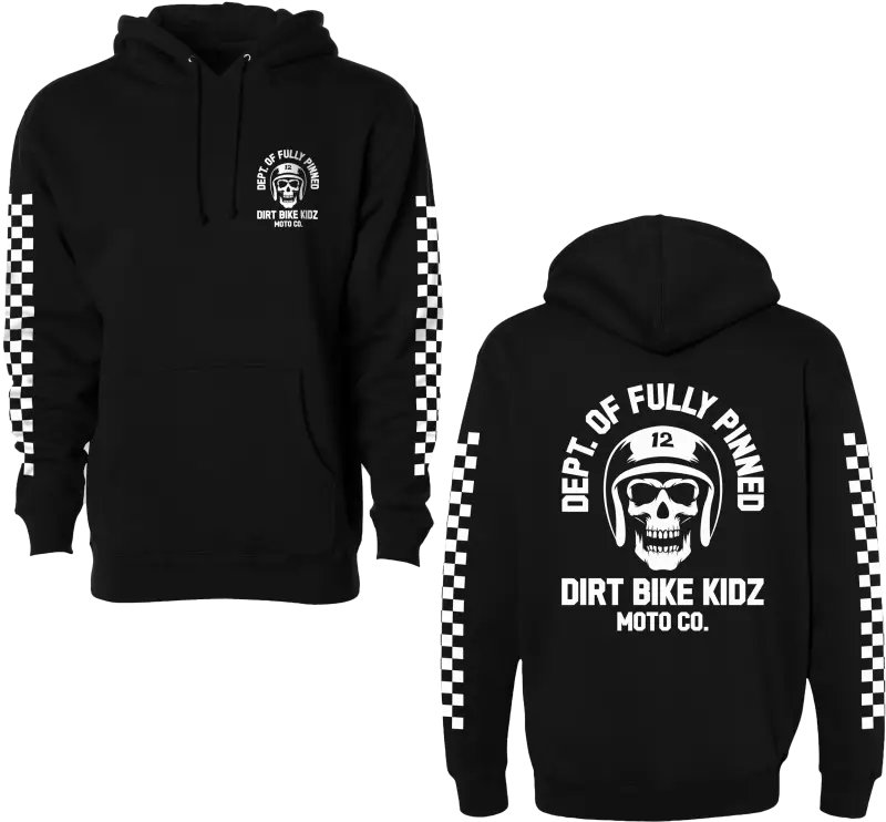 Fully Pinned Hoodie Black Md - DBK