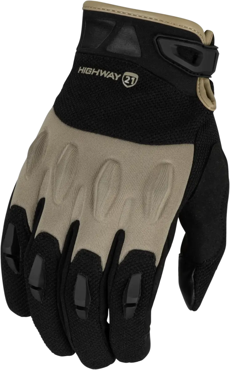 Fury Gloves Black/Sand Sm - HIGHWAY 21