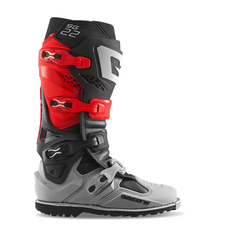Sg22 Gore Tex Enduro Le Boots Red/Black/Grey Sz 12 - GAERNE