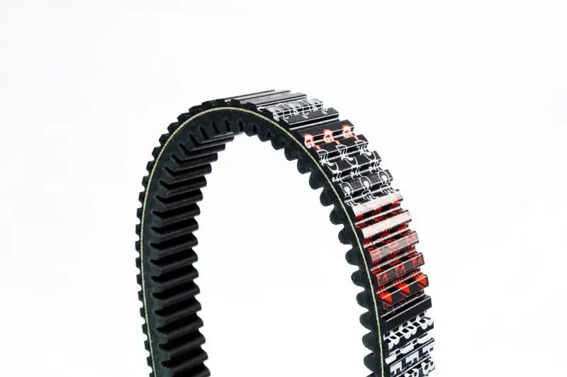 Black ribbed V-belt with red and white cords for Polaris RZR RedLine CVT Belts