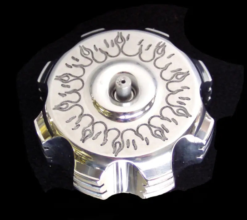 GC1-FBLK Billet Gas Cap (Black Flames)