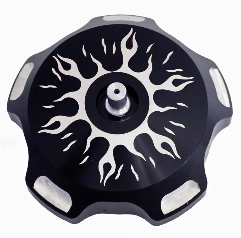 GC1-FRBLK Billet Gas Cap (Black Flames)