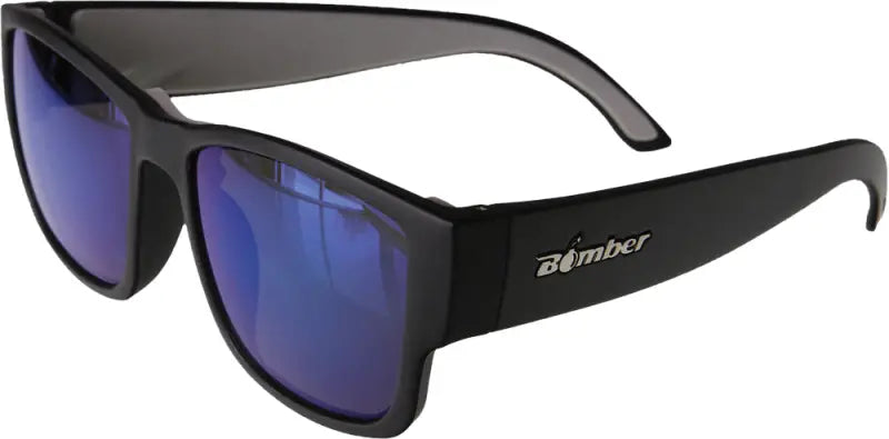 Gm101-Bm Bomber Gomer Bomb Floating Eyewear Matte Black W/Blue Mirror Lens