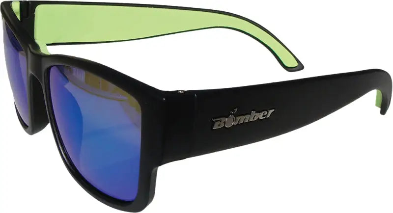 Gm101-Gm-Gf Bomber Gomer Bomb Floating Eyewear Matte Black W/Green Mirror