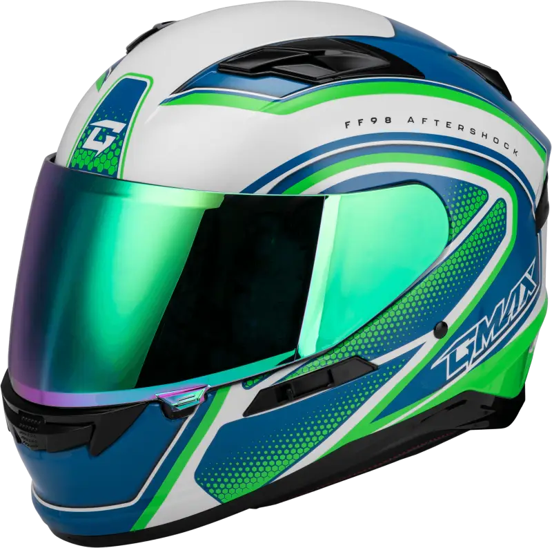 Ff-98 Aftershock Helmet White/Neon Green Xl