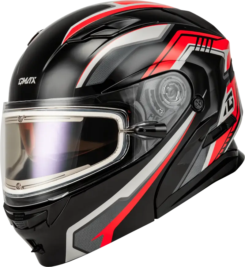 Md-01S Transistor Snow Helmet W Electric Shield Black/Red Xs
