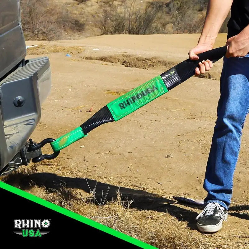Rhino USA Shackle Hitch Receiver W/ D-Ring (Gray) - Rhino USA