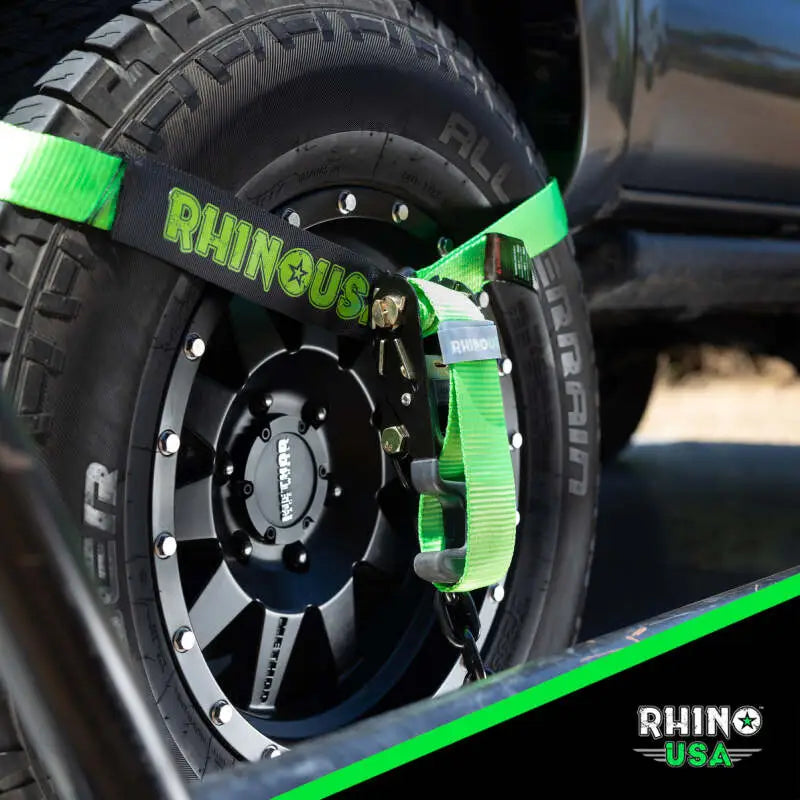 Rhino USA Lasso Straps; Basket Straps - Green - Rhino USA