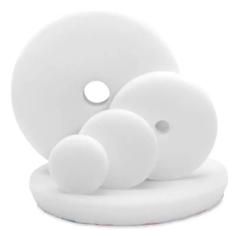 White foam polishing pads for correcting foam, part of Griots Garage BOSS set