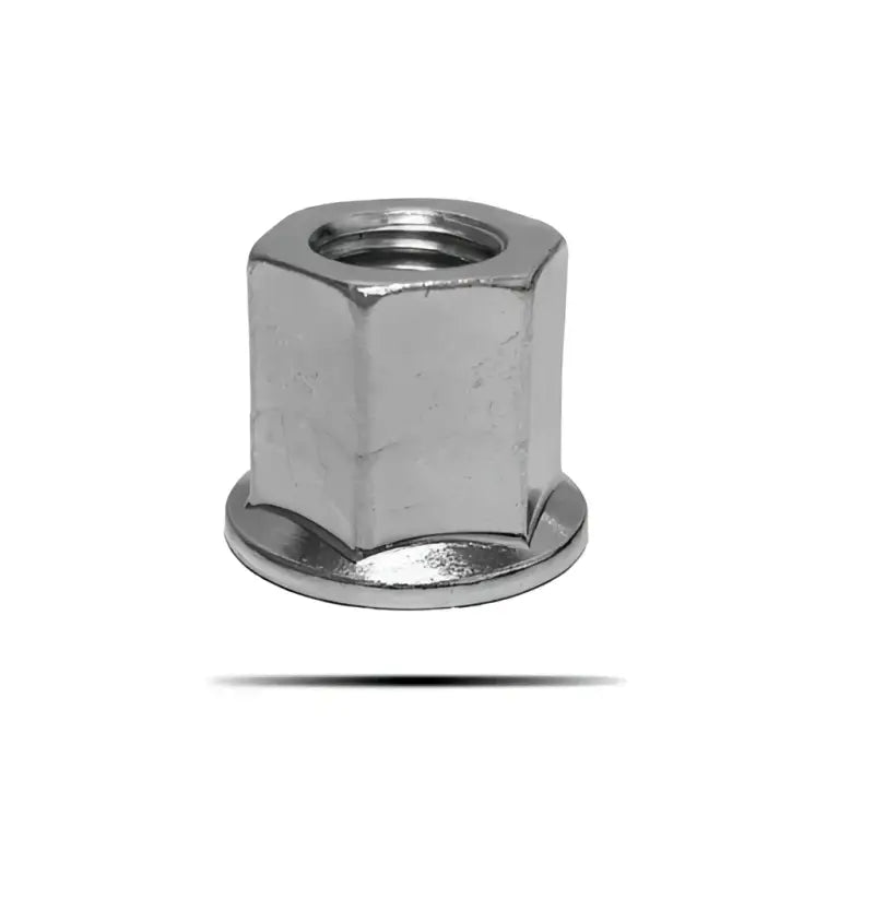 Shiny hexagonal flange nut for GW.2412 Guniwheel Guninut M12 Open F Thread